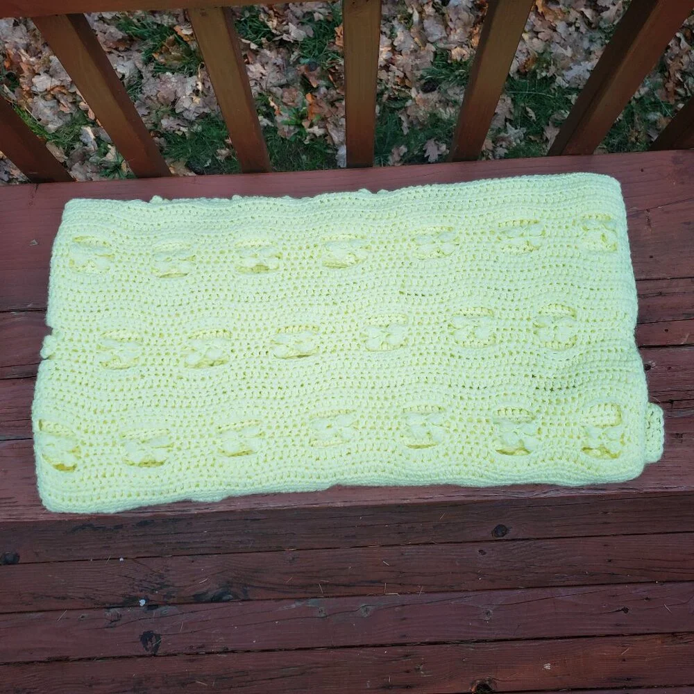 Yellow- Handmade Throw/Lap Blanket